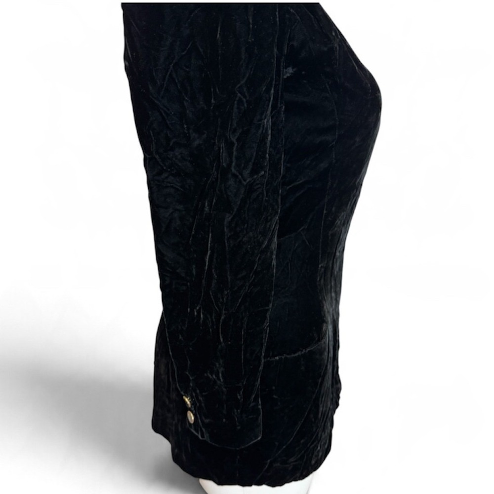 Vintage 1980s Richard Warren for Saks Fifth Avenue Velvet Tunic Back Button 10 - Picture 6 of 14